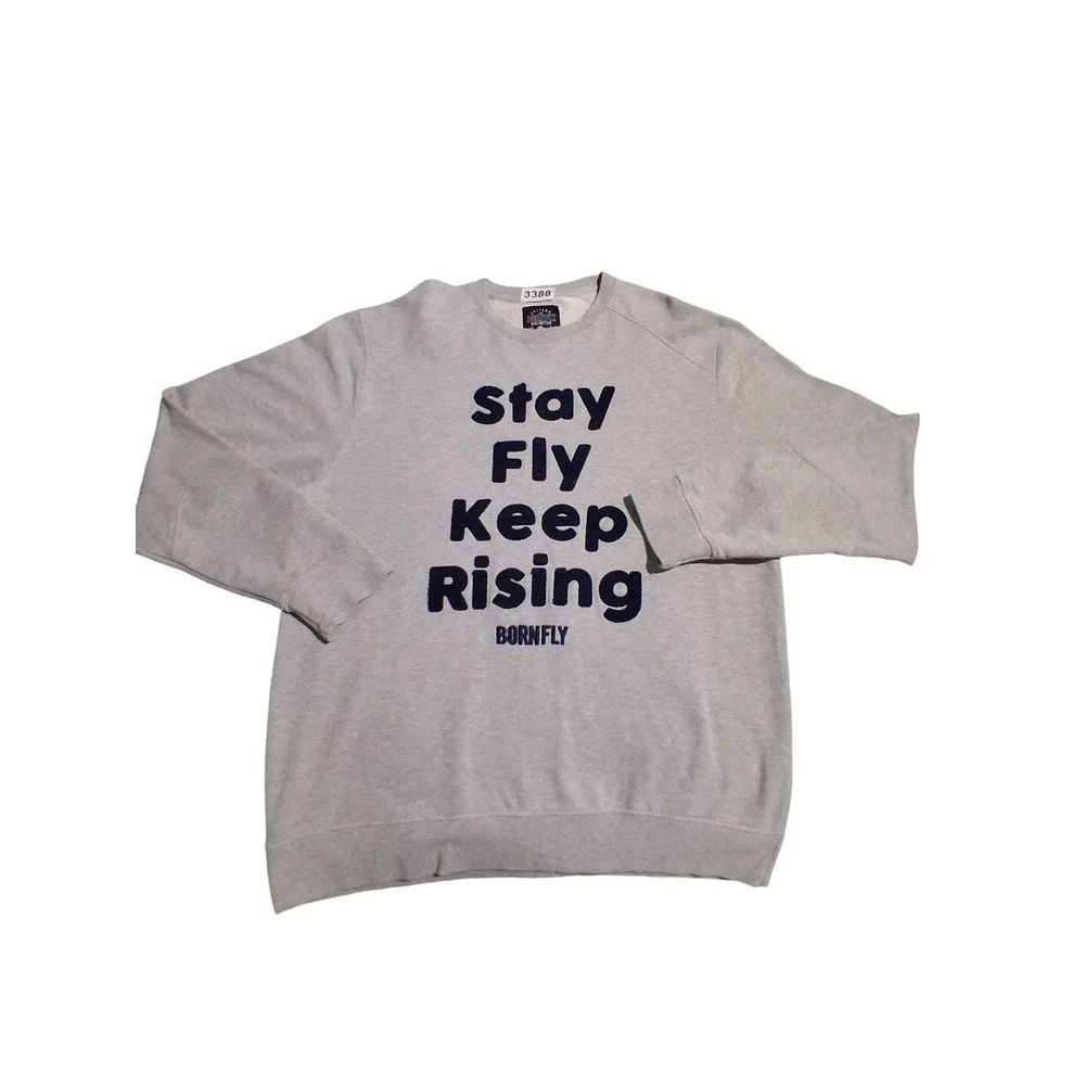 Born to Fly Unlimited Puffy Logo Mens size‎ 2XL Loungewear Varsity Sweatshirt